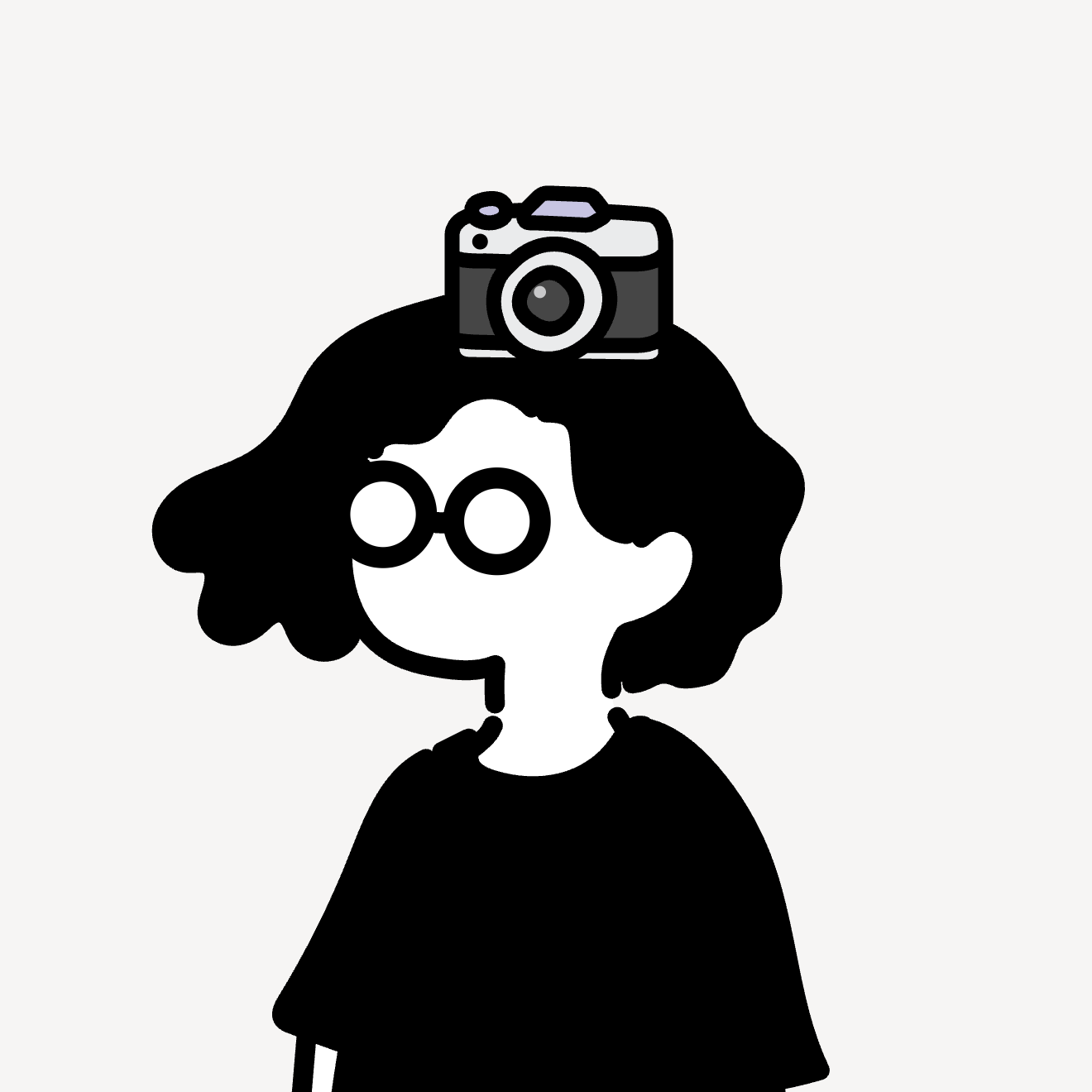 運営者たくろーのアイコン。頭にカメラを載せた人物のイラスト